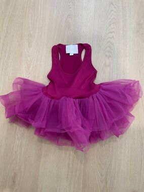 Plum Girls' Magenta Layered Tulle Tutu Dance Dress